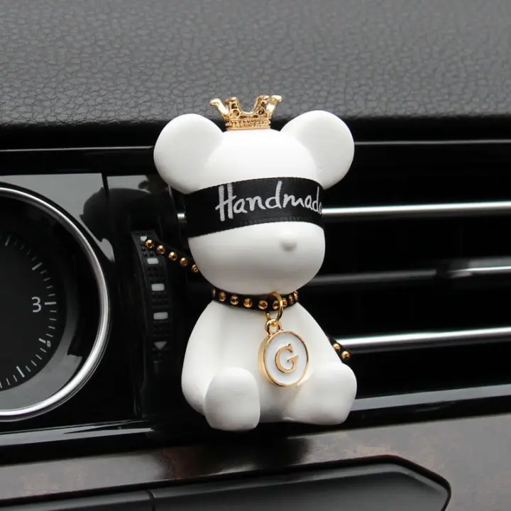 Perfume De Coche Diffusor De Aire Acondicionado Adornos De Gypsum Para Decoración Del Interior Del Vehículo Con Joyería Oso Aromaterapia - 1