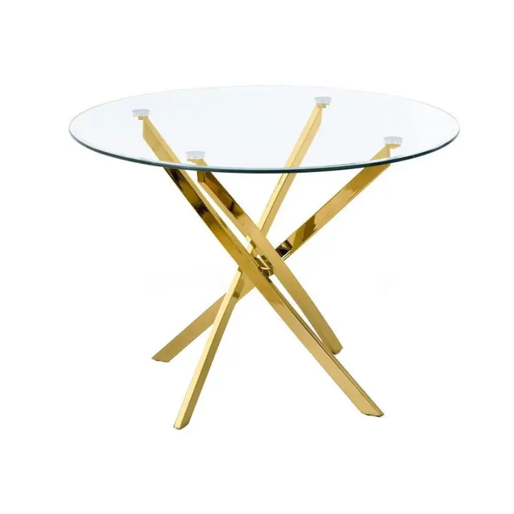 Mesa Houston 1130 , Muebles ES, Vidrio templado, Metal, 73cm - 1
