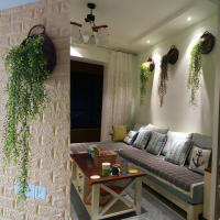 Vine Artificial De 75cm Con 5 Cucharas Planta Falsa De Bellota Dorada Rama De Sauce Para Decoración De Jardín Y Habitaciones En Casa - details 7