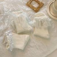 5 Pares De Calcetines Lolita Con Lazo Y Encaje Estilo Japonesa College Princesa Dulce JK Streetwear Calcetines De Algodón Delgados Para Mujer Talla Media - details 4