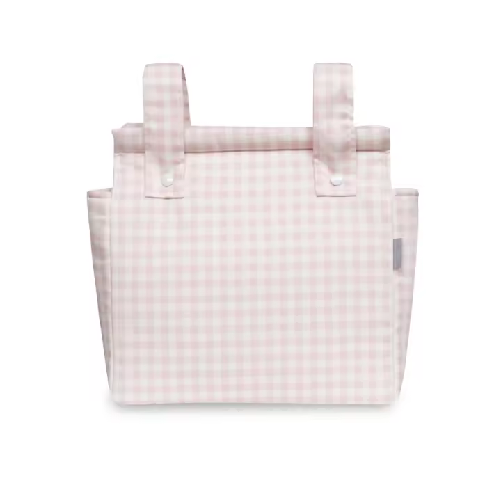 Bolso Talega Vichy para Carrito de Bebé, Color Rosa, Don Algodón - 1