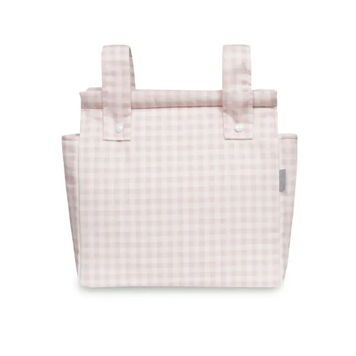 Bolso Talega Vichy para Carrito de Bebé, Color Rosa, Don Algodón - 1