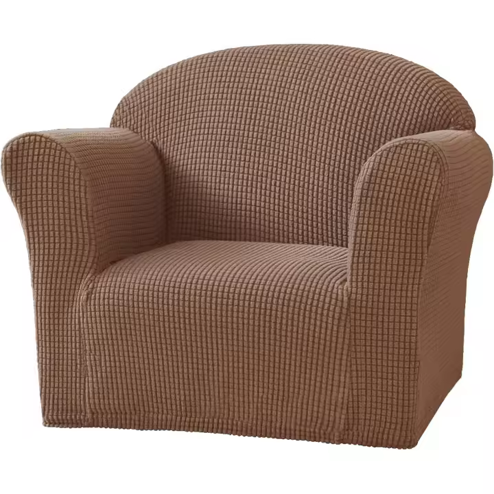 Funda De Sofá para Niños Fundas De Sillón Suave Elásticas para Niños, Protector De Muebles para Niños Pequeños Sofá De Bebé (Café) - 1