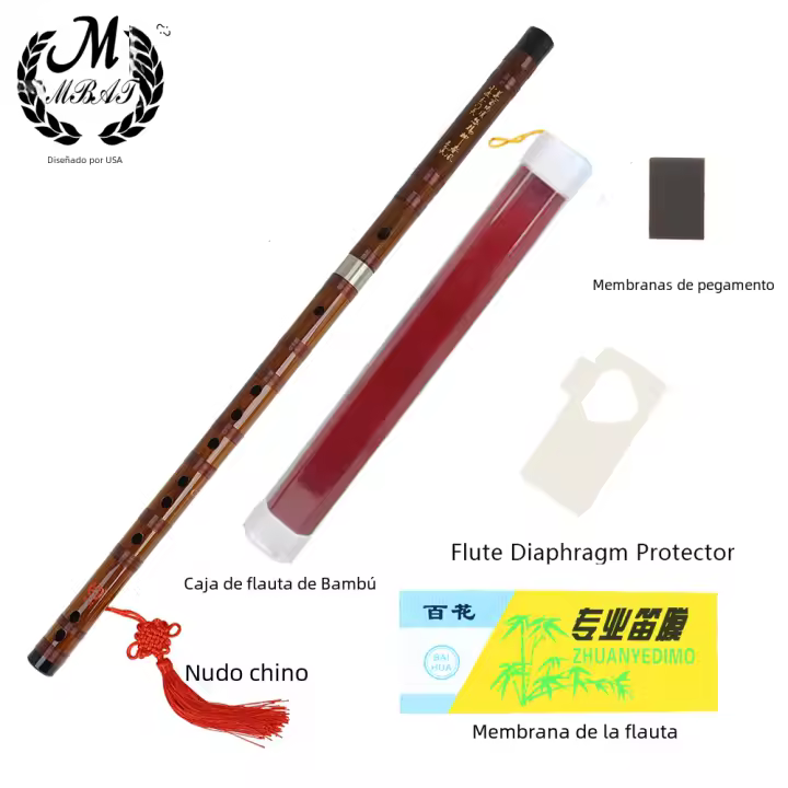 Flauta De Bambú M MBAT Instrumento De Viento De Calidad Profesional Clave C D E F G Flauta Transversal Chinesa Alta Calidad Dizi - 1