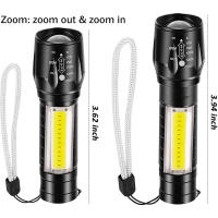 Linterna LED Recargable USB Mini Torcha Brillante Pequeña Lámpara Portátil Compacta Ajustable Impermeable Con Foco De Mano - details 2