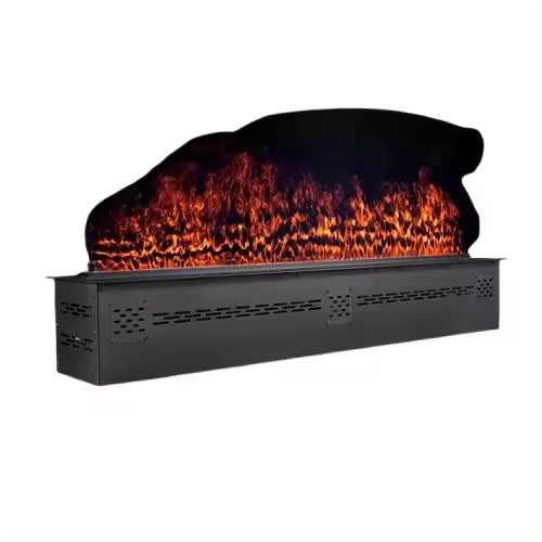Sino Caldaro 50 Chimenea De Agua Electrica Chimenea De Interior Led No Thermal Negra Con Simulación De Llama Multicolor 3D Incorporada Para Habitaciones Elegantes y Moderanas Con Mandato a Distancia - 1
