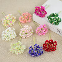 8 Piezas Mini Flores De Papel Rosas Bouquet Artificial Para Decoración De Boda Scrapbooking DIY Flores Económicas 3/12 Bouquet - details 7