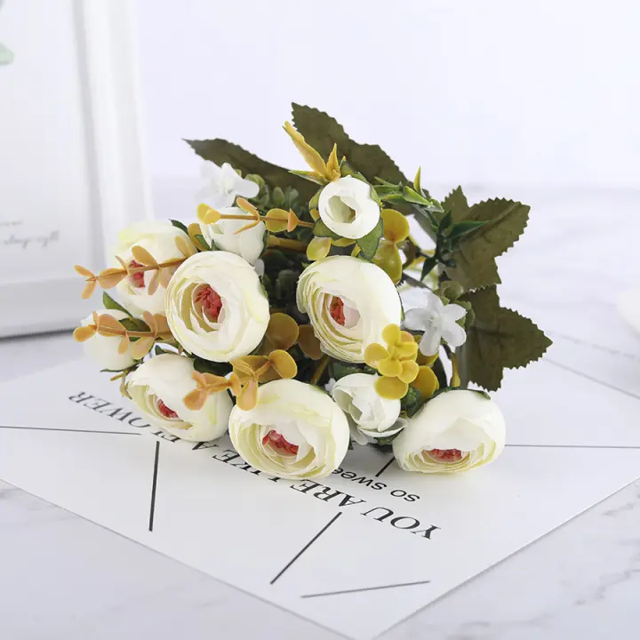 Rosas Artificiales De Seda 30CM Para Boda Fiesta Navidad Decoración De Hogar Vaso De Flores Accesorios De Regalo De Aniversario - 1