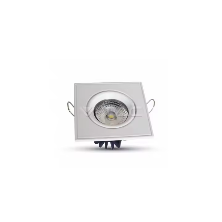 Downlight LED 5W COB Cuadrado Regulable - Cuerpo Blanco VT-1105SQ  V-TAC - 1