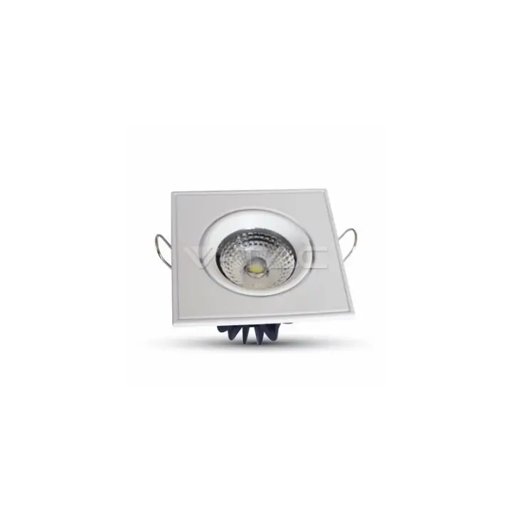 Downlight LED 5W COB Cuadrado Regulable - Cuerpo Blanco VT-1105SQ  V-TAC - 1