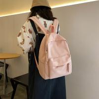 Mochila De Nylon Impermeable Para Mujer 2022 Color Sólido Bolsa Escolar Para Adolescentes Viaje Mochila De Hombro Con Capa De Computadora Suave - details 10