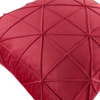 Cubierta De Cojín De Terciopelo 18x18 Pulgadas En Rojo Estilo Americano Para Sofá Decorativo Con Cuadrícula Chequera Removible Y Lavable - details 2