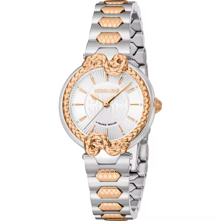 Reloj de pulsera Roberto Cavalli by Franck Muller - RV1L214M0071 correa color: Oro rosa Gris plata Dial Gris plata Mujer - 1