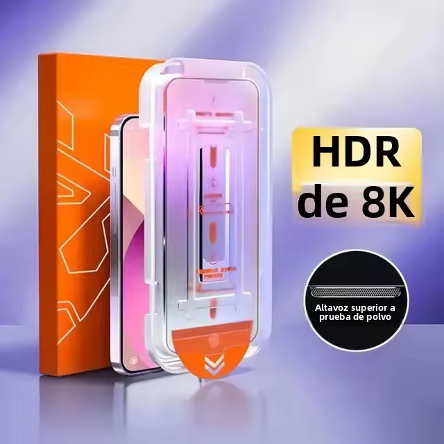 Protector De Pantalla Para iPhone 13 11 12 14 pro Max Mini X XR 15 Vidrio Anti-Spy Resistente a Polvo Y Huellas Oleofóbico 8K Instalación Sin Polvo - 1