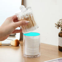 Caja De Almacenamiento Para Palitos De Algodón Con Tapabocas Transparente De Doble Uso Para Cosméticos Y Desktop Ecológica - details 4