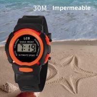 Reloj Deportivo Para Niños Con Correa De Silicona Y Pantalla LED Reloj Digital Para Niñas Y Niños Estudiantes Resistentes Al Agua - details 6