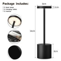 Lámpara De Escritorio LED Recargable Y Ajustable Con Toque Para Múltiples Escenas En Bar, Sala De Estar, Estudio, Dormitorio Estilo Moderno Metal ABS - details 4