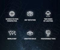Bloques De Construcción Globe 3D Nuevos 2024 Modelo De Mapa Mundial En Bloques Tridimensionales Juguetes Científicos Para Niños Regalo - details 1