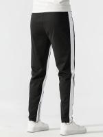 Pantalones Deportivos Para Hombre Con Bolsillos Cremallera Y Bloque De Colores Estilo Casual Pantalones Delgados Con Cordón - details 6