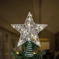 Estrella LED Para Árbol De Navidad Toppers Operada Por Batería Decoración De Fiesta En Sala Luz De Año Nuevo - details 4