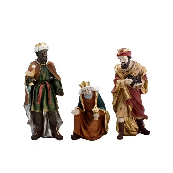 Misterio Nacimiento figura Reyes Magos 3 piezas 40 cm. Belén imagen resina - 1