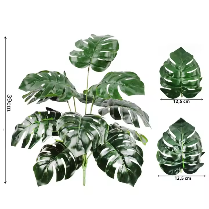 Planta Artificial De Hojas De Monstera Deliciosa Pothos Alocasia 40-103cm Decoración Festiva Para El Hogar Y La Oficina - 1