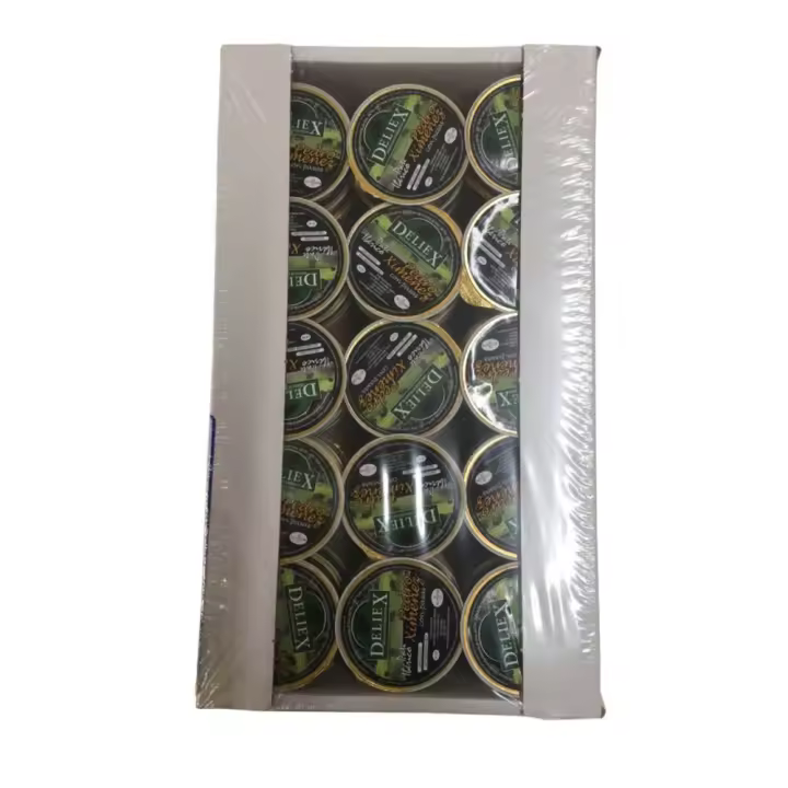 Bandeja de 45 unidades monodosis x 25 gramos de paté ibérico al pedro ximenez con pasas para untar en tus tostadas desayunos o canapés meriendas o cenas - 1