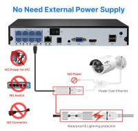 Hiseeu 5MP POE sistema de cámara de seguridad, grabador de video en red de 8CH H.265, detección de humanos AI, visión nocturna HD, impermeable IP66, sin HDD - details 8