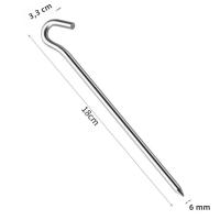 10pcs Palos De Tenda De Aluminio Con Gancho Para Camping Y Viajes Al Aire Libre Palos De Tierra Duros Y Ligeros Para Tarp Y Awning - details 2