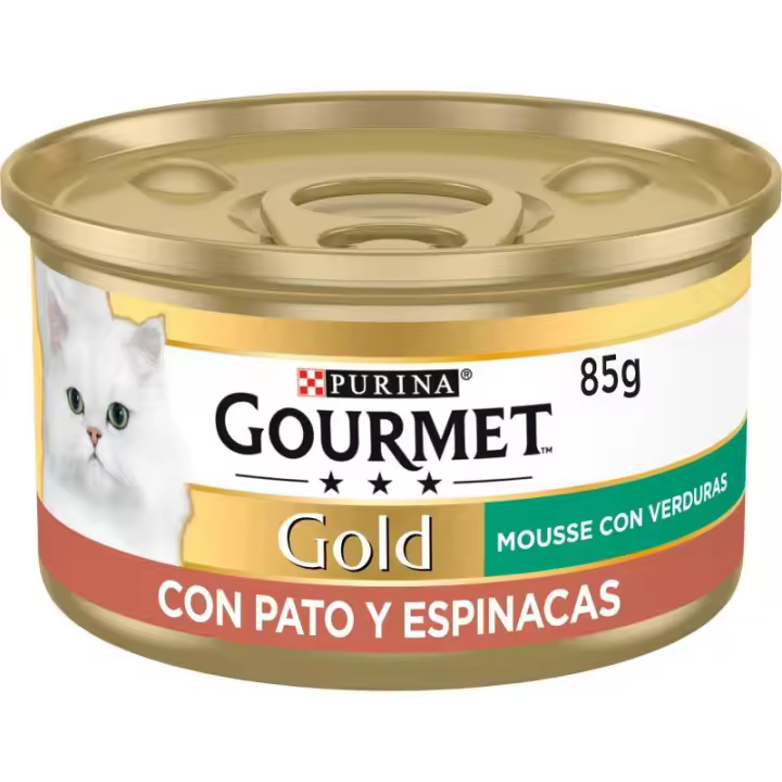 Gourmet Gold Mousse Lata de Pato para Gatos - 24 unidades x 85gr - 1