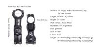 ZTTO Piezas De Bicicleta Tornillo Ajustable Para MTB Carretera Ciudad 31.8mm 25.4mm 60 Riser 90 110 130mm Adecuado Para XC - details 2