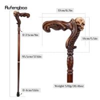 Bastón De Madera Marrón Con Diseño De Cráneo Para Moda Y Vampire Cospaly Fiesta Decorativo Mace Varita Halloween 93cm - details 2