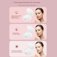 Espejo De Maquillaje Portátil Plegable Con Luz LED Mini Espejo De Viaje Compacto Mano Con Luz LED 10X Marca ZM-LED-002 - details 1