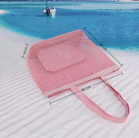 Bolso de Playa de Malla con Neceser EILV – Bolsa Grande Transpirable para Ropa Mojada, Piscina o Viaje - details 0