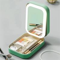 Caja De Maquillaje Portátil Con Espejo LED Y Gran Capacidad Bolsa De Cosméticos Con Almacenamiento Para Accesorios De Maquillaje - details 8