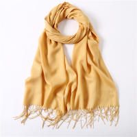 Bufanda De Moda Para Mujer En Color Sólido Invierno Hijab Trenzas Largas Chal De Mujer Pashmina De Lana Acrílico Envoltura Echarpe - details 26