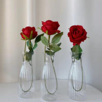 2pcs Vaso De Plástico Con Vaso Transparente Para Decoración De Flores Y Bouquets Estilo Clásico Para Festivales Y Decoración Del Hogar - details 2