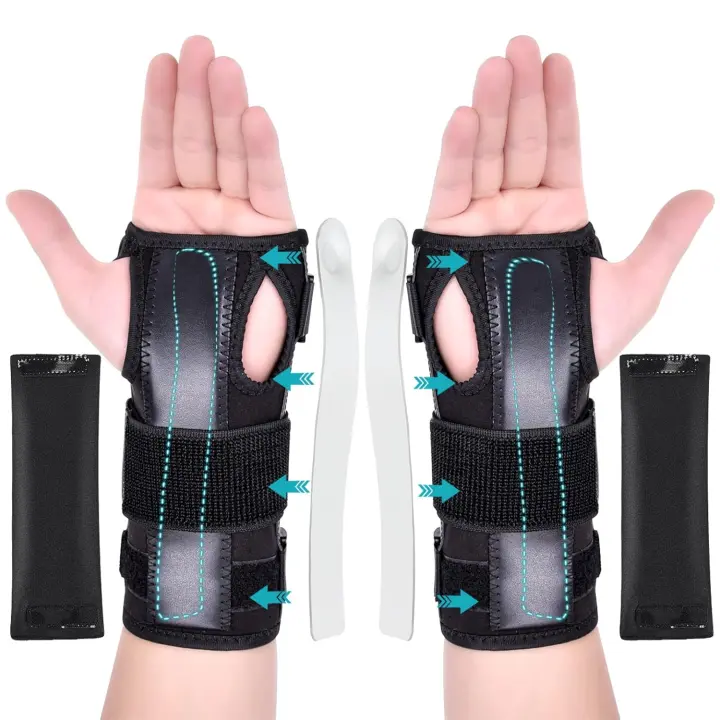 Muñequera Tunel Carpiano, Férula Muñeca Se Adapta a Mano Derecha/Izquierda Para Tendinitis, Esguince, Muñequera Ortopedica para Hombres y Mujeres - S - 1