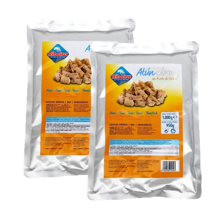 PACK de 2 - Atún Claro RIBEIRA en Aceite de Girasol 2 x 1Kg (2kg Total) - 1