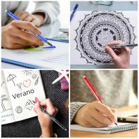 Set De 57 Bolígrafos De Gel Erasables 0.5mm Recargables Negros Y Azules Tinta Lavable Para Escuela Y Oficina Suministros De Papelería - details 3