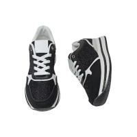 Eva Zorteon - Zapatillas Deportivas Mujer con Cordones de Cuña en Encaje con Brillos - Zapatilla Cómodas - details 3