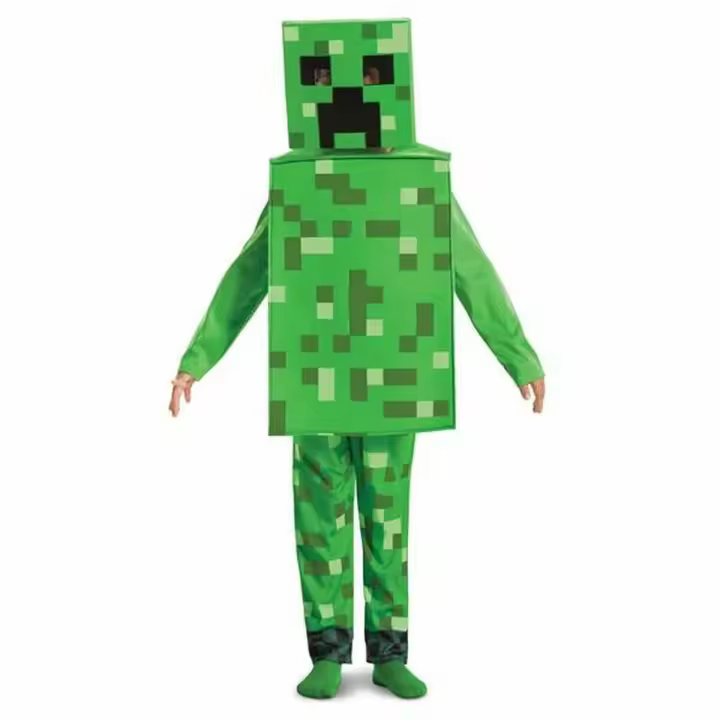 Disfraz para Niños Minecraft Creeper 3 Piezas Verde - 1