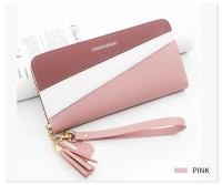 Cartera Larga Para Mujer Con Cremallera De Cuero Tres Colores Moda Monedero Bolso De Mano Con Compartimento Para Tarjetas - details 8