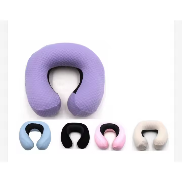 Almohada con espuma de memoria para viaje,con formato U,cómoda y soporte cojín de cabeza y cuello,cojin de viaje - 1