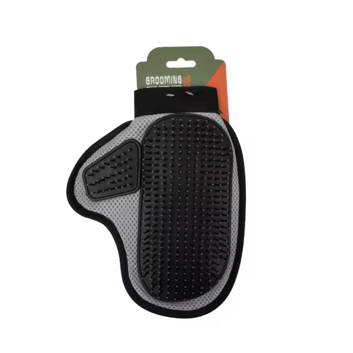 2025 Pet Grooming Glove with Tipped Pin Brush,Special Design Deshedding Glove, Massage Mitt, Perfect Petting Tool for Sensitive Dogs & Cats with Long & Medium Fur - Right-Hand - 1
