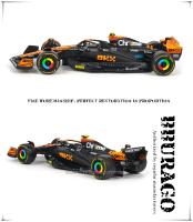 Modelo De Coche De Lujo Bburago 1:43 McLaren F1 2024 MCL60 En Color Monza Blanco Aleación De Aluminio Para Coleccionistas Y Juguetes - details 12