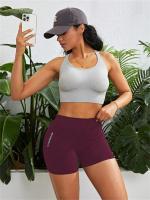 Shorts De Yoga Para Mujer Cintura Alta Levantamiento De Glúteos Pantalones Deportivos De Alta Estirabilidad Secado Rápido Transpirables - details 4