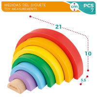 WOOMAX Juguete construcción de madera arcoíris - details 4