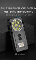 Linterna LED Recargable EDC De Portátil Con Llave De Rescate Impermeable 10 Modos De Iluminación Super Brillante Con Magnético Para Exteriores - details 8