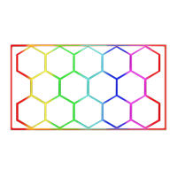 Holal led  Panel LED Hexagonal Modular 14PCW  Luz RGB  Para Techo de Garaje/Gimnasio/Lavadero Diseño Honeycomb   Iluminación Decorativa y Funcional - details 0